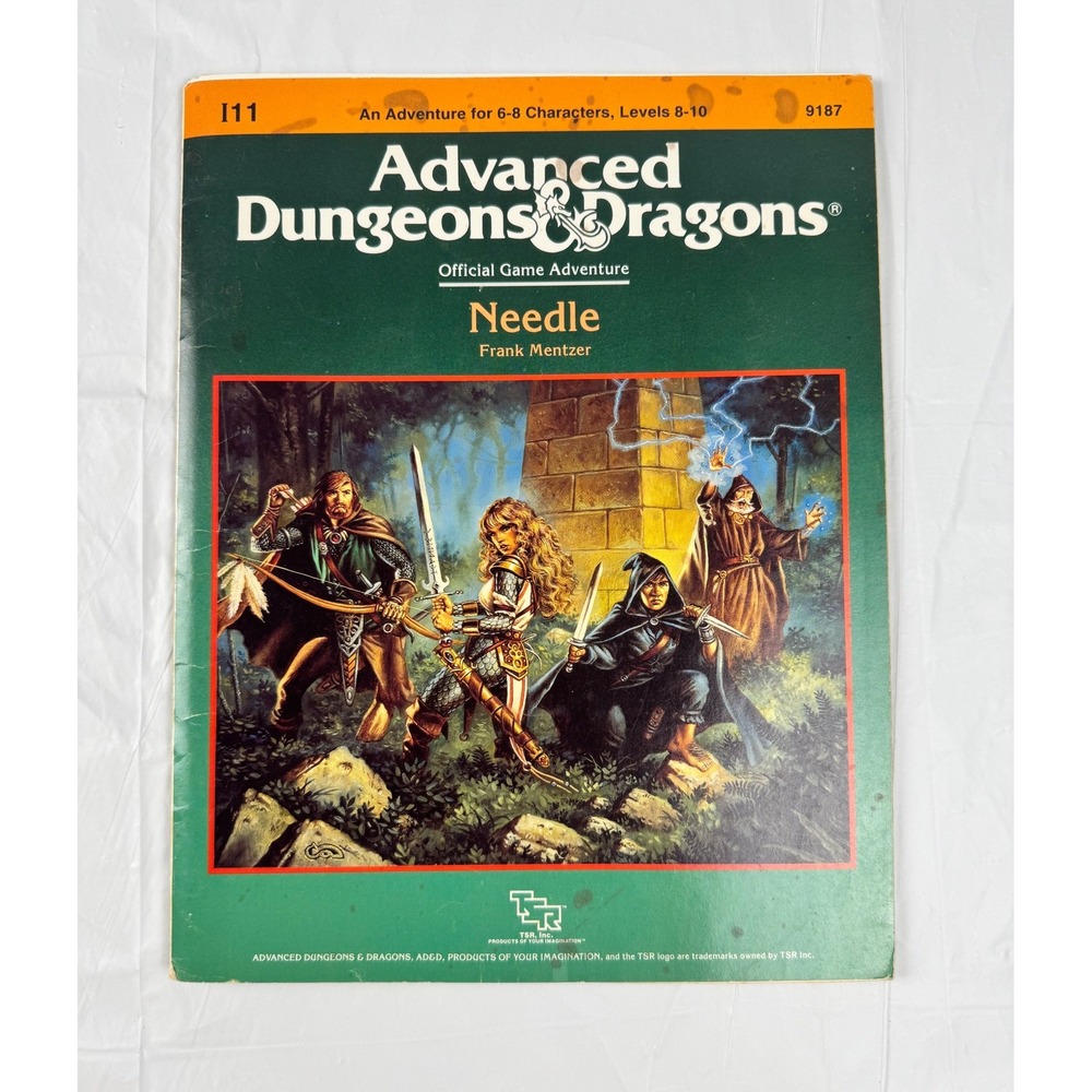 Advanced Dungeons & Dragons Needle I11 Adventure Module TSR 9187 Frank Mentzer